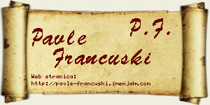 Pavle Francuski vizit kartica